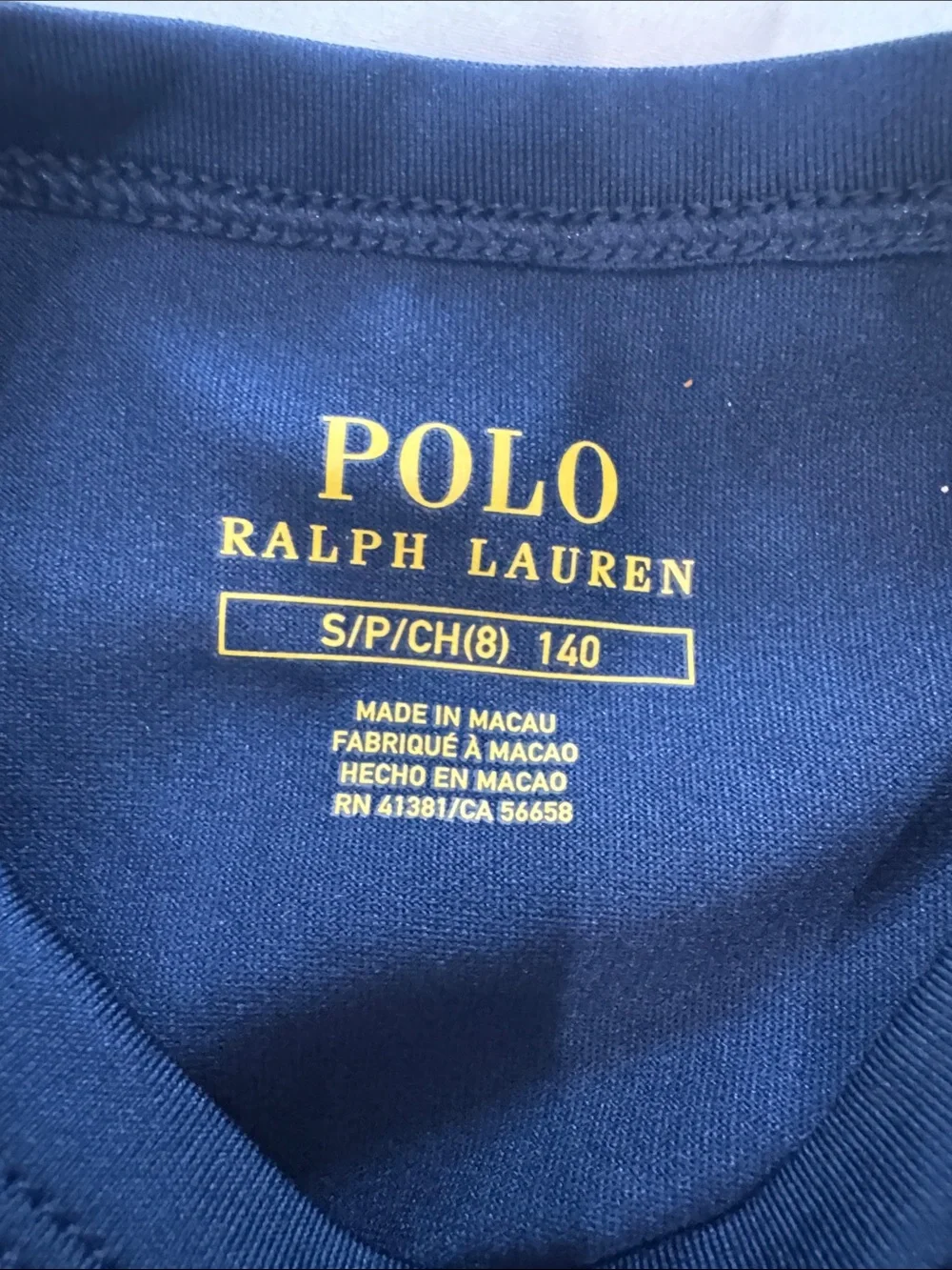 Ralph Lauren Polo Navy and White Raglan Swim Top